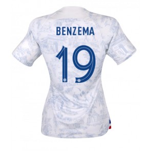 Frankrike Karim Benzema #19 Bortedrakt Kvinner VM 2022 Kortermet
